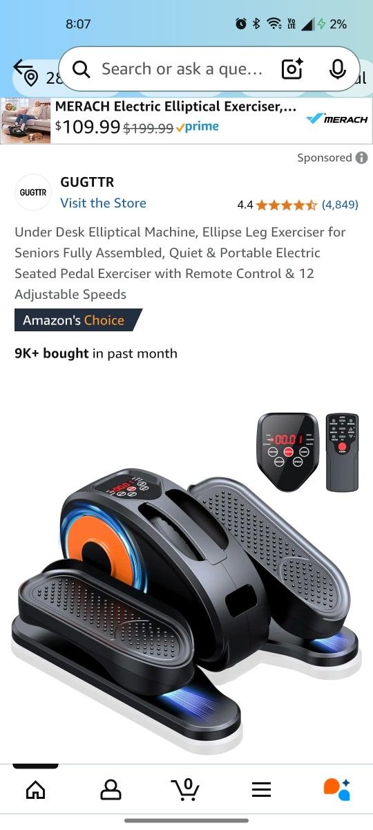 GUGTTR Under Desk Elliptical Machine