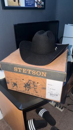Stetson Apace 4X Black Felt Cowboy Hat – Size 7 3/8