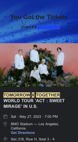 TOMORROW X TOGETHER WORLD TOUR 'ACT : SWEET MIRAGE' IN U.S. 	Sat · 