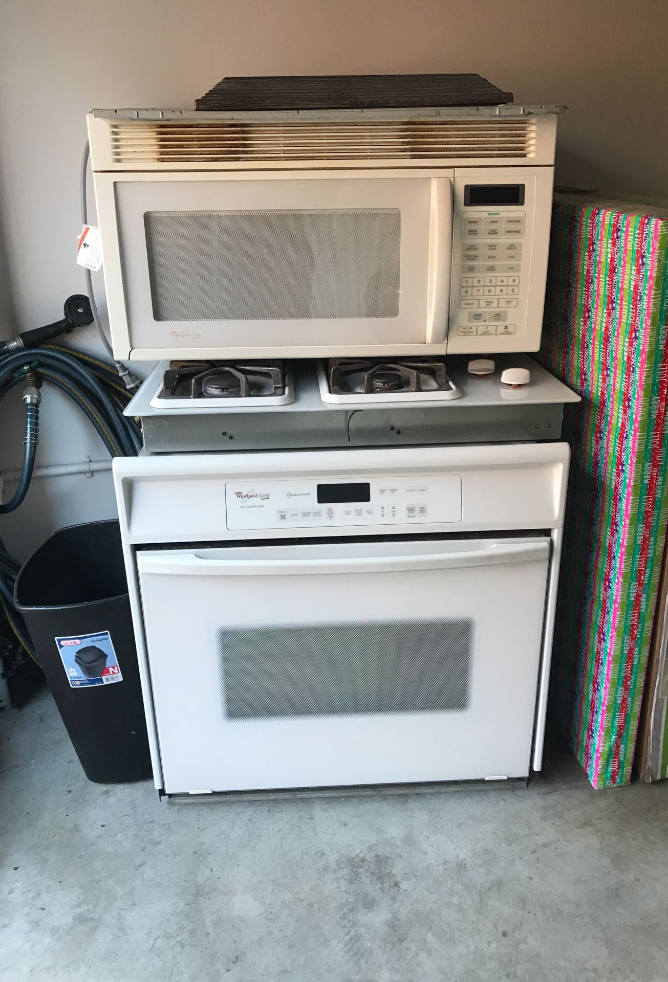 Whirlpool appliances in white