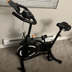 Cyclerade Exercise Bike, Low Noise Indoor Stationary Cycling Bike with APP Sports Data Linkith Flat Stand