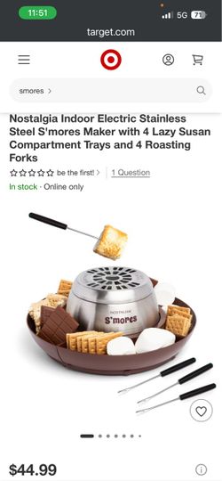 Nostalgia Electric Stainless Steel S'mores Maker