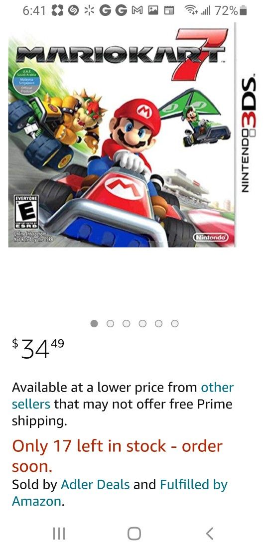 MarioKart Nintendo 3DS