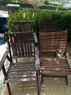 Wood patio chairs