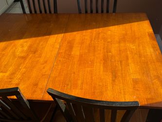 Dining room table with four chairs