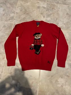 Polo Ralph Lauren Girls Bear Cotton Sweater Red SZ XL (16)