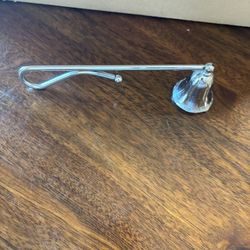 Vintage PartyLite Chrome Candle Snuffer Hooked Handle in good condition. 
