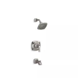 KOHLER Rubicon 1-Handle 3-Spray Wall-Mount Tub and Shower Faucet in Brushed Nickel 