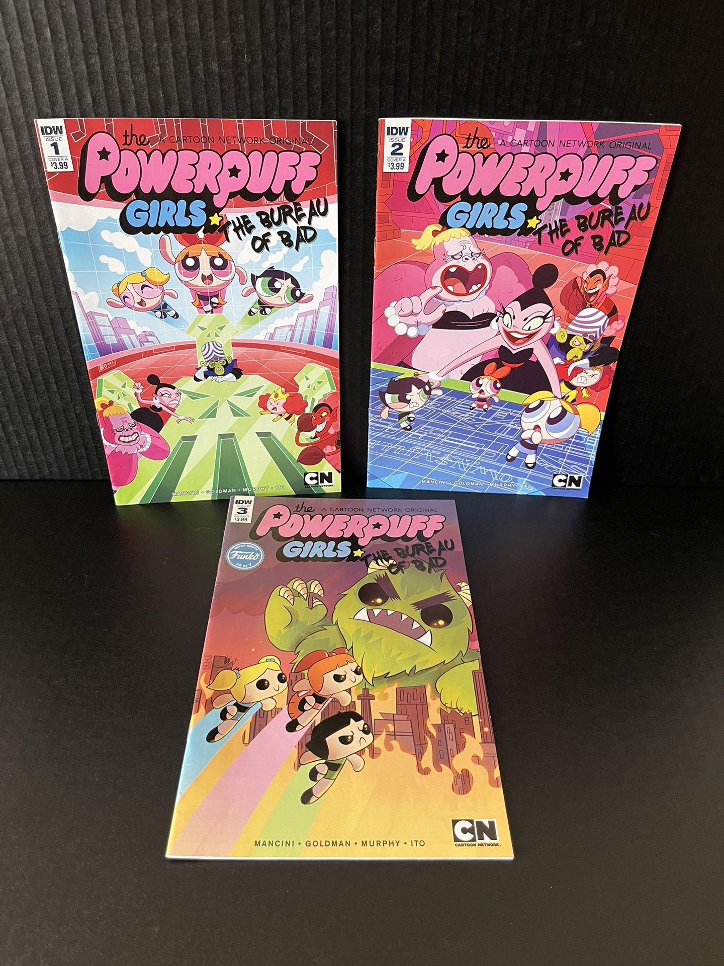 The PowerPuff Girls Lot Of 3 IDW 1-3 2017/18 Comics 