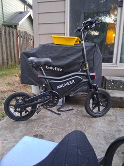 Two hundred dollar in ancheer bike. It's normally four hundred , but the back tire is popped. Everything else is good