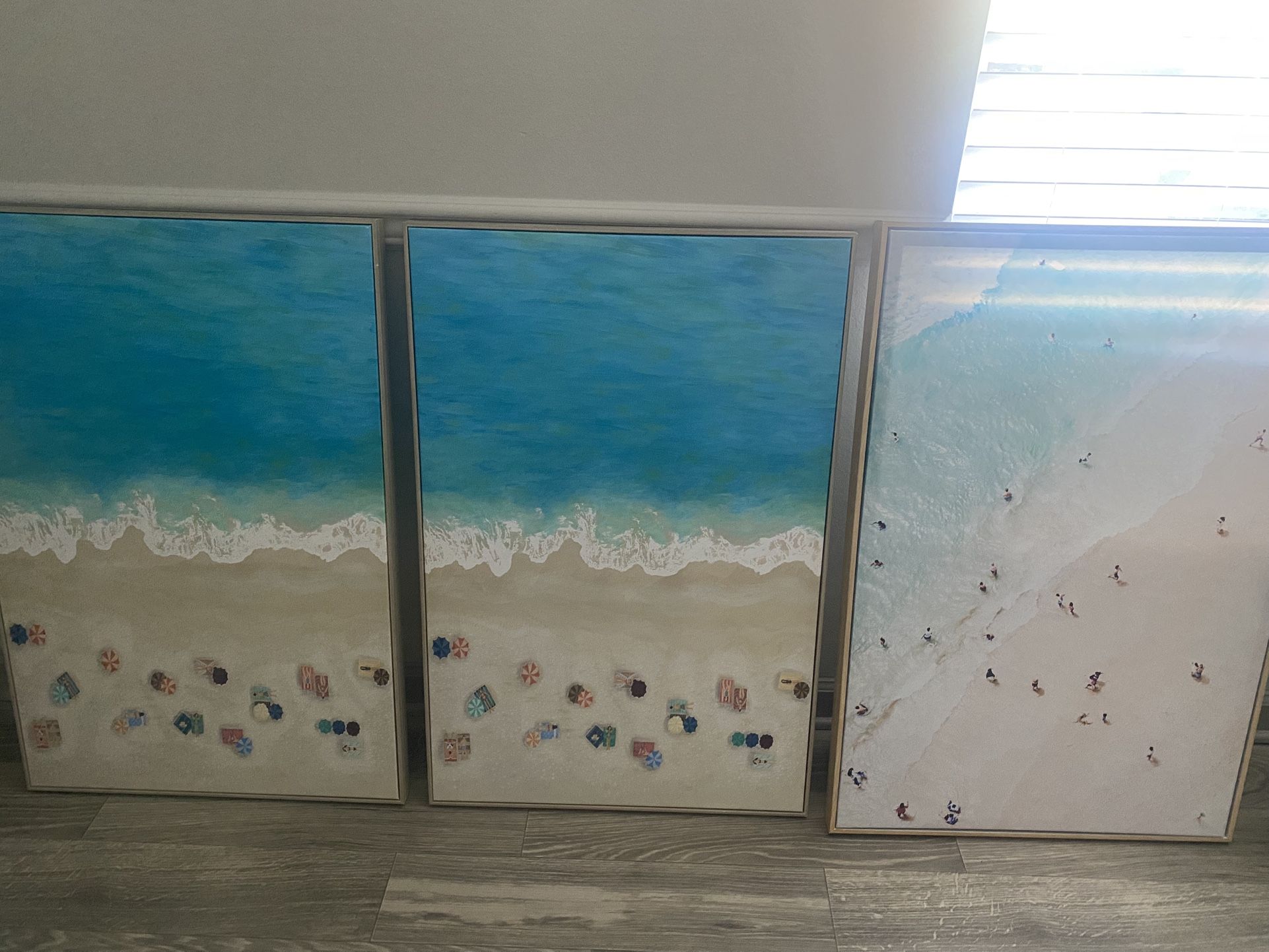 🌊 Set of 3 Beach Wall Art – $80 (for all 3)