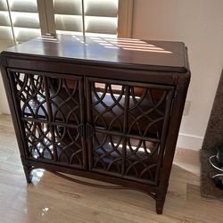 Rattan console cabinet