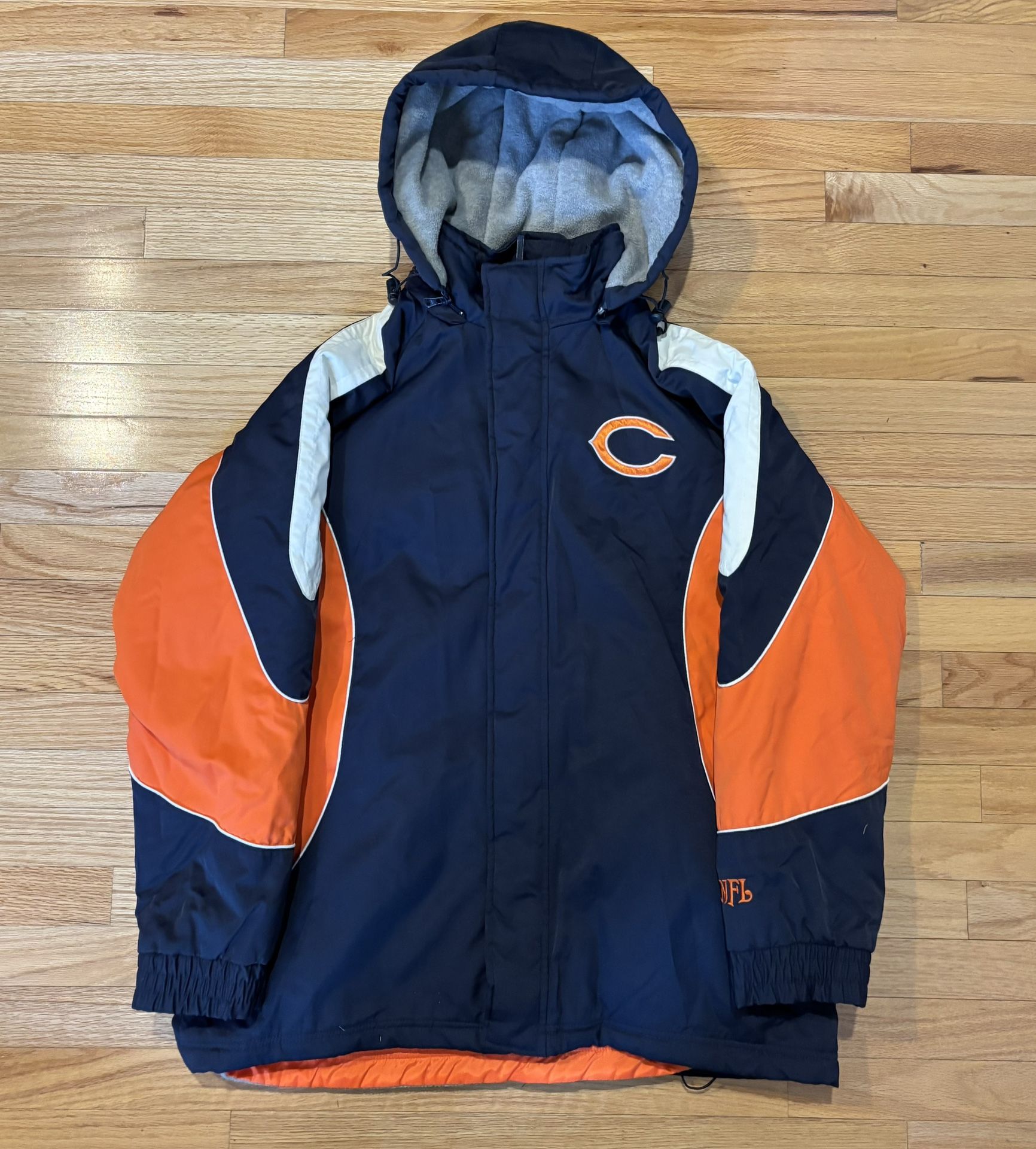 Chicago Bears NFL Winter Coat Jacket with Removable Liner & Hood Men’s Size L
