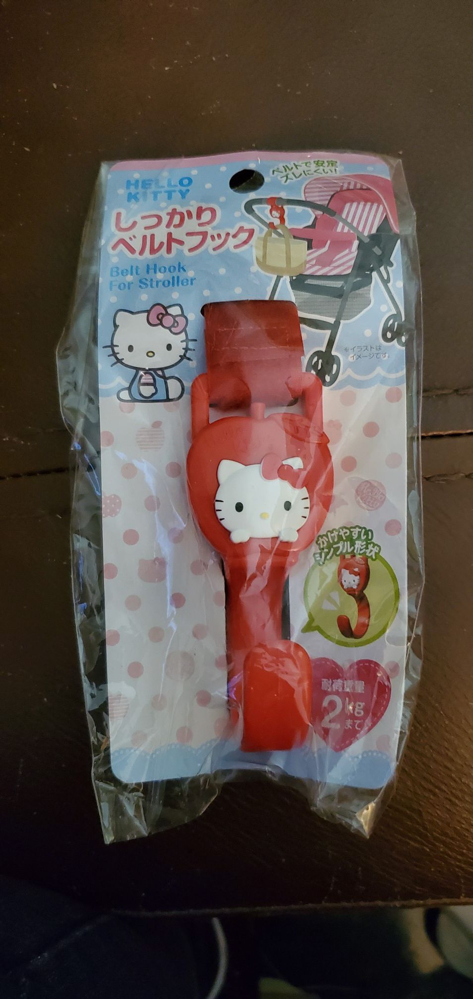Sanrio Hello Kitty Belt Hook for Stroller Load Weight 2 kg (Red)