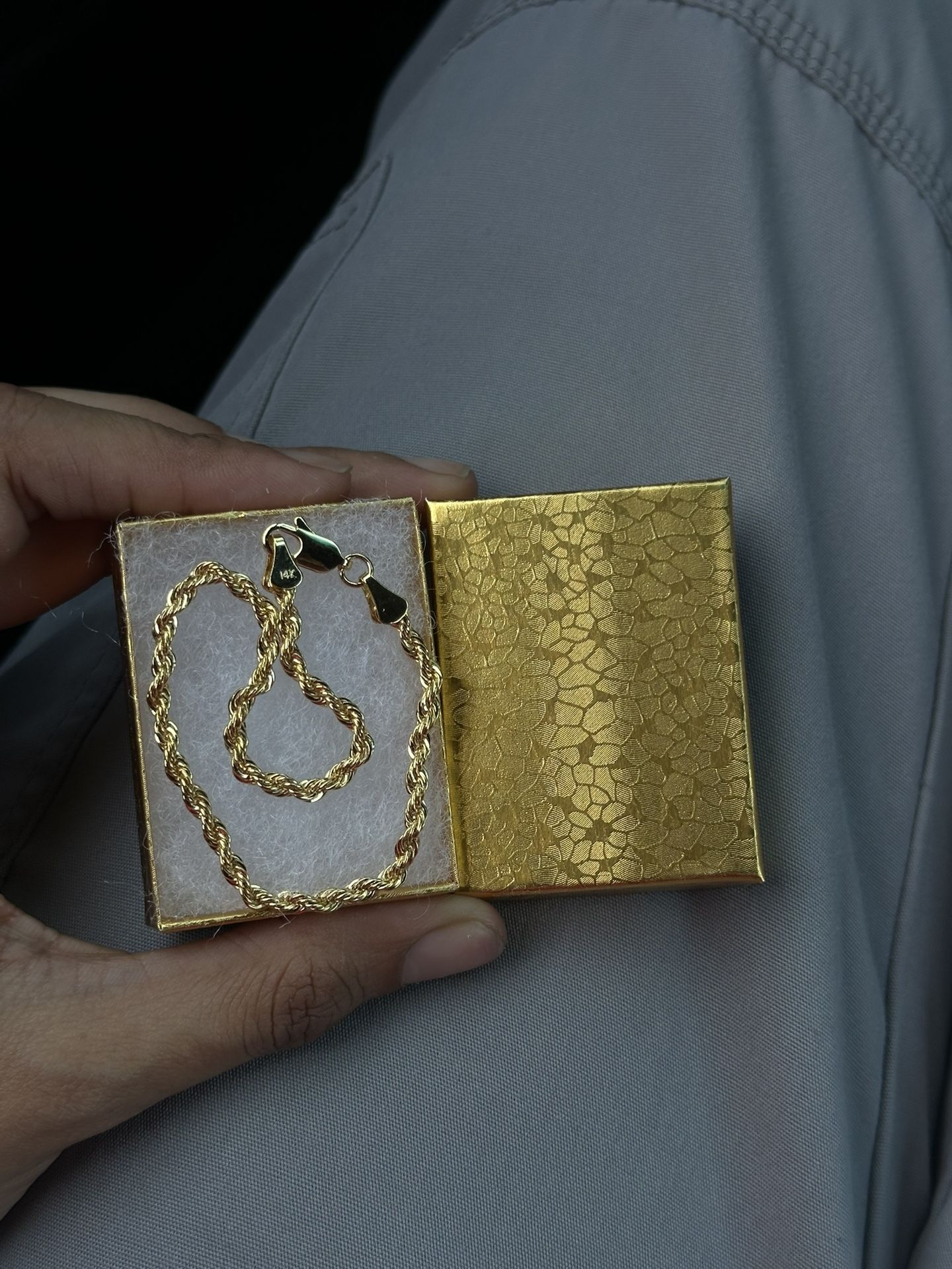 14K Gold Plated Rope Bracelet