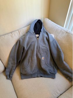 Carhartt Zip-Up Hoodie Gray - Larg