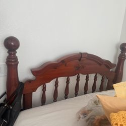 Solid Wood Bed Frame, Dresser And Night Stand 