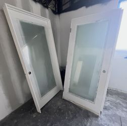 1 LITE FROSTED INTERIOR DOORS - Solid Wood 🚪🪵