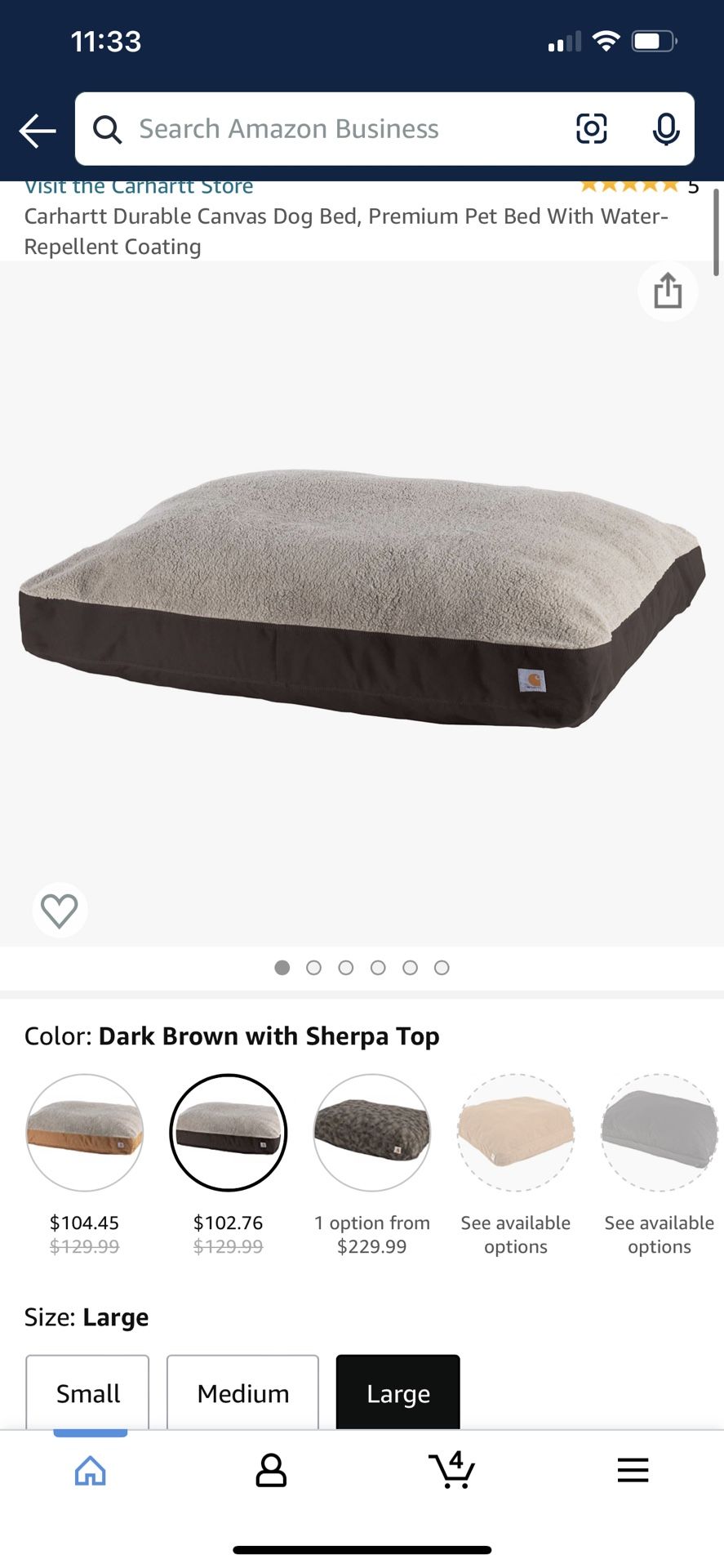 New Carhartt Large Pet Bed
