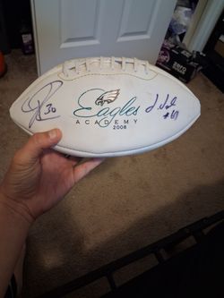 Signed eagles football used in practice