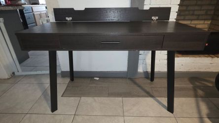 Realspace® 48"W Lancott Computer Desk, Dark Brown