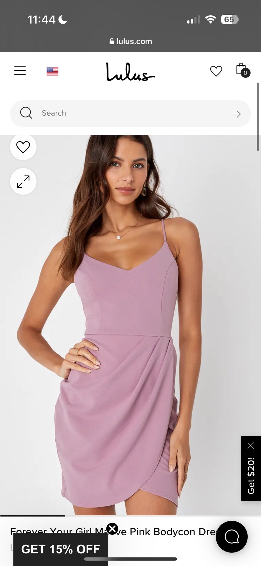 Pink Lulus Dress Size Small