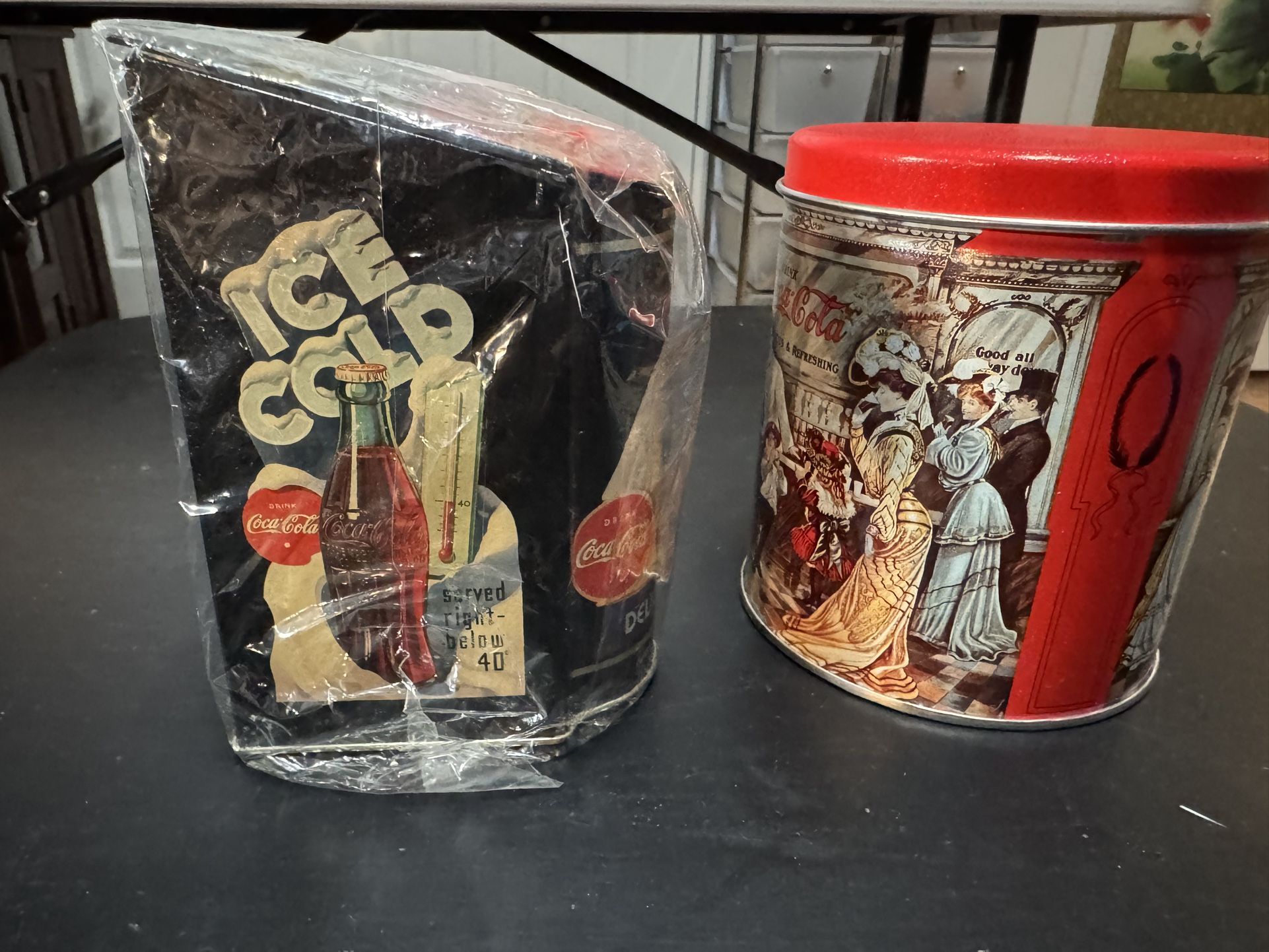 Two Vintage Coca Cola Tin Cans from the early 90’s