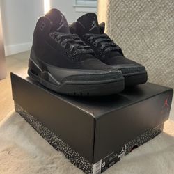 Brand New Air Jordan 3s (BLACK CATs) Size 9