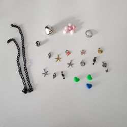 NWOT Lot Of Charms , Chains, beads 