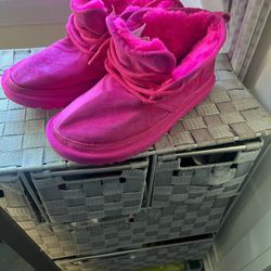 Hot Pink Fur Ugg Shoes