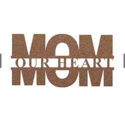 Mom Our Heart Rustic Metal Plaque - High Quality From Precision Metal Art