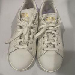 Adidas Stan Smith Womens Shoes Cream/lavender/ Gold Size 6