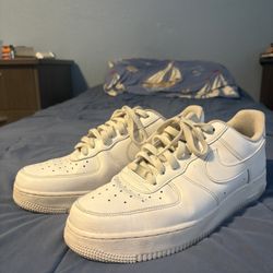 Nike Air Force 1 Low Top Lace Up White Men's Athletic Sneakers