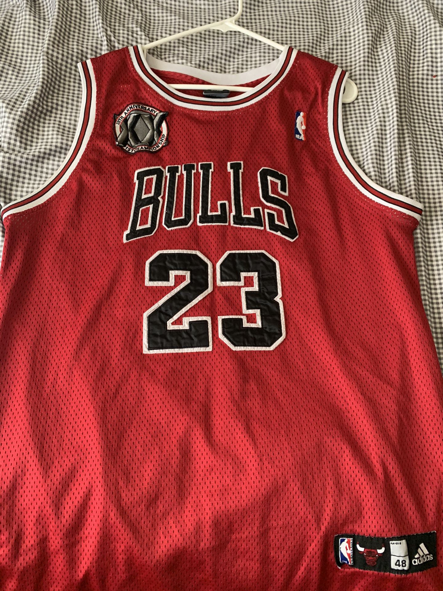 Rare Chicago Bulls Micheal Jordan 20th Anniversary 1st Championship Jersey