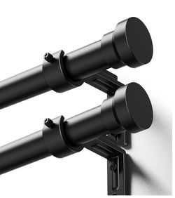 Rods 2 Pack 32-58 Inch, Heavy Duty 1 Inch Curtain Rod
