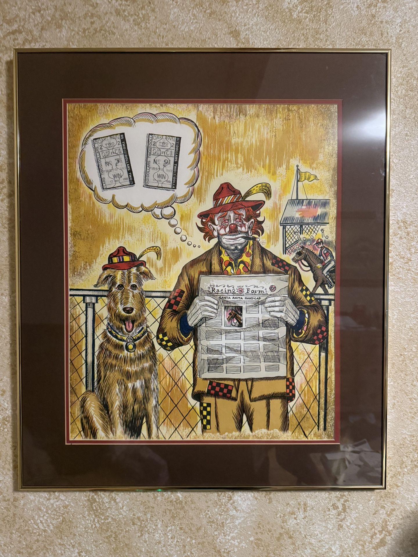 George Crionas Track Pals Lithograph
