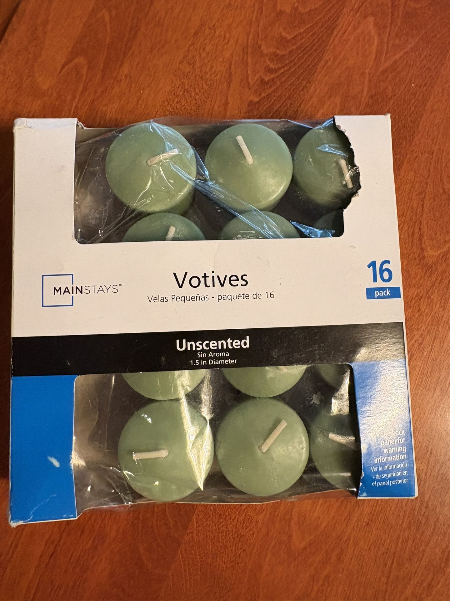12 Votives Green Unscented