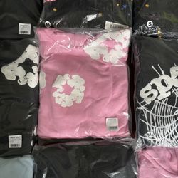 Pink Denim Tear Hoodie