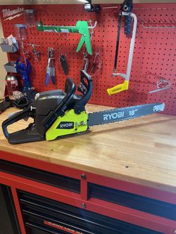 RYOBI 18 in. 38cc 2-Cycle Gas Chainsaw with Heavy Duty Case