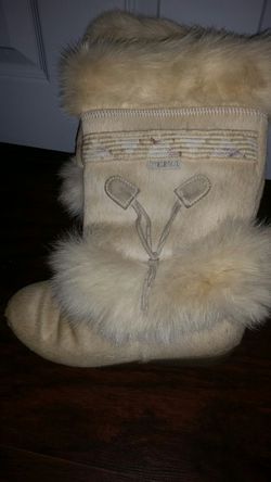Eskimo fur boots.