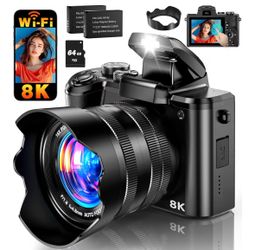 Brand New 8K Digital Camera 88MP WiFi Cameras for Photography