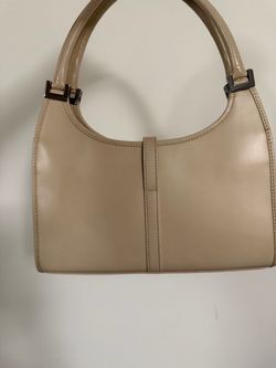Gucci Jackie Orange Nylon and Black Leather Shoulder Bag