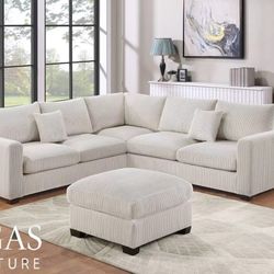 Sectional W Ottoman ✅ Delivery available ✅ Financing Options Available!✔️✨️No Credit Needed✔️✨️$0 Or $50 Down Payment✨️