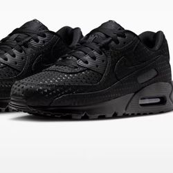 "Valentines Day"  Air Max 90s - All Black With Heart Prints All Over