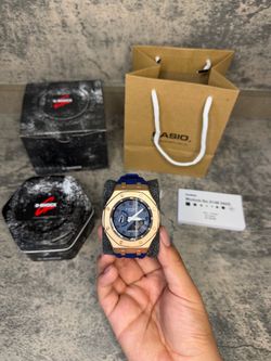 Blue Stainless Steel G Shock Watch