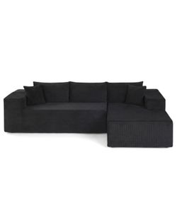 Black Modular Sectional Sofa | 110.5" Large L-Shape Couch, New in Box Brand new, unopened modular sectional sofa, 2 boxes total, factory-sealed.  ✅ Ke