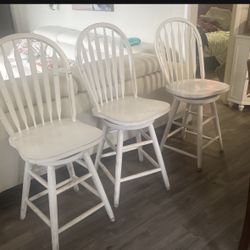 Three Farmhouse Bar Height Chair 