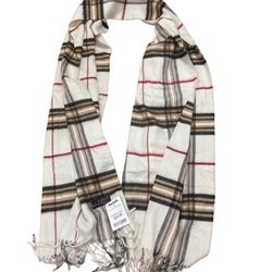 V. Fraas Plaid Oblong Scarf 100% Acrylic Multicolor Cashmink Women’s 70” Germany