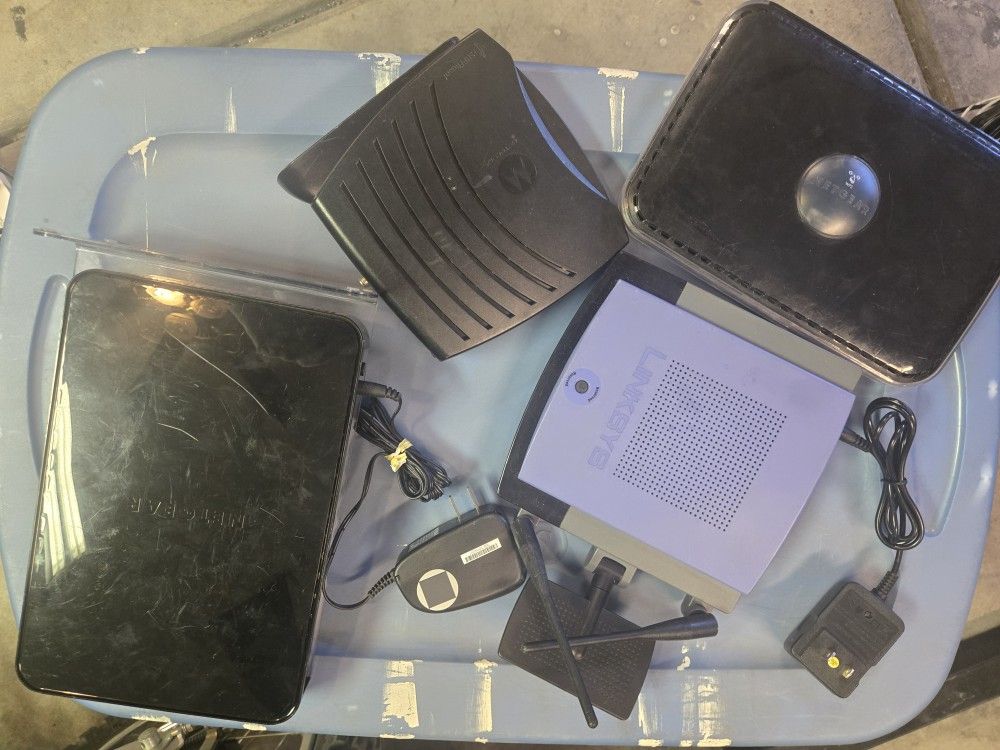 Motorola Modems And Netgrear Routers Used