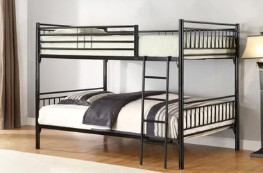 New! Full/Full Black Metal Bunkbed *FREE DELIVERY*